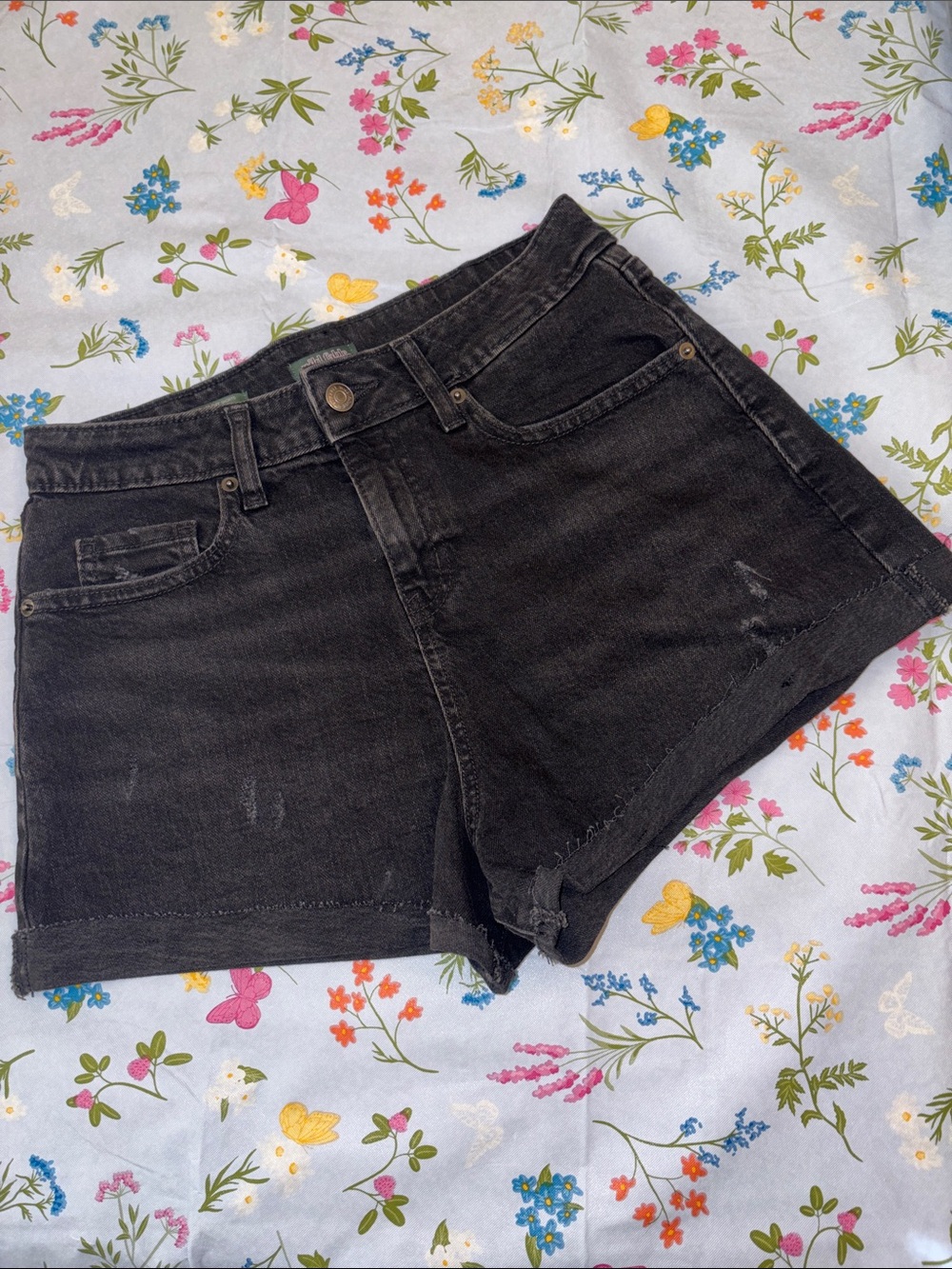 wild fable Black High-Rise Denim Shorts